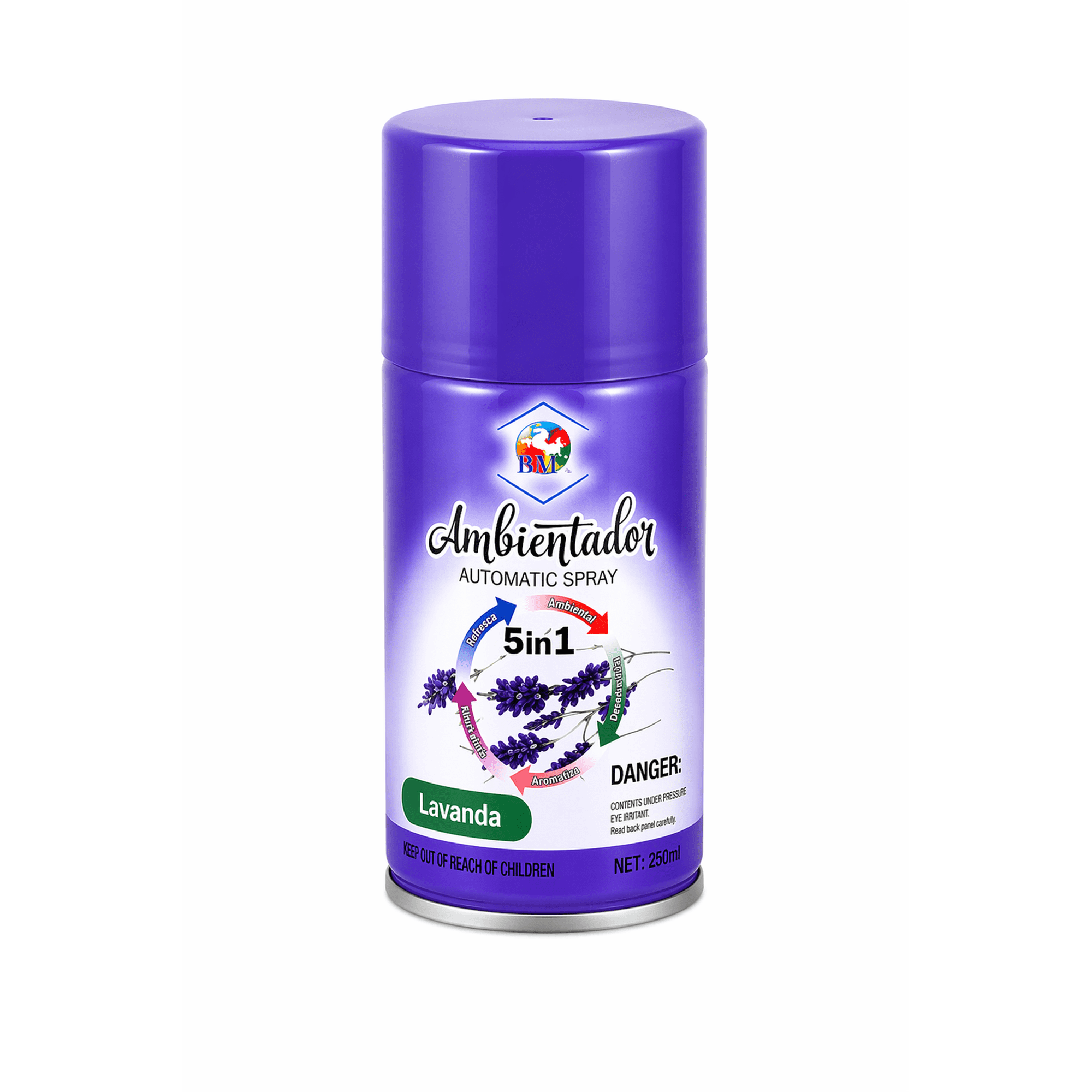 Baima - Ambientador Automático 250 Ml Aroma Lavanda Compatible Con Dispensadores Electrónicos Universal
