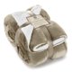 thumbnail image 1 of Manta Sherpa Blanket Genteele, supersuave y reversible, color marrón y blanco, 1 of 6