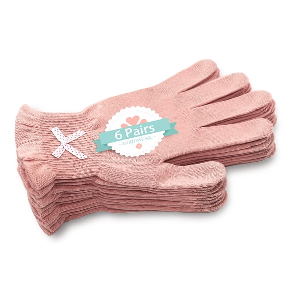 Guantes de algodón Evridwear Beauty para spa, eccema, manos secas, 6XS