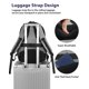thumbnail image 3 of Mochila MATEIN para portátil de viaje de 17 pulgadas con puerto USB, color gris, 3 of 9