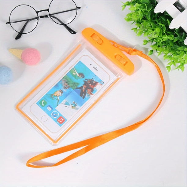 Experience the Ultimate Adventure with our Luminous Mobile Phone Waterproof Bag - Perfect for Swimming, Diving, Fishing, and Camping with a Transparent Touch Screen and Secure Lock Latch!
