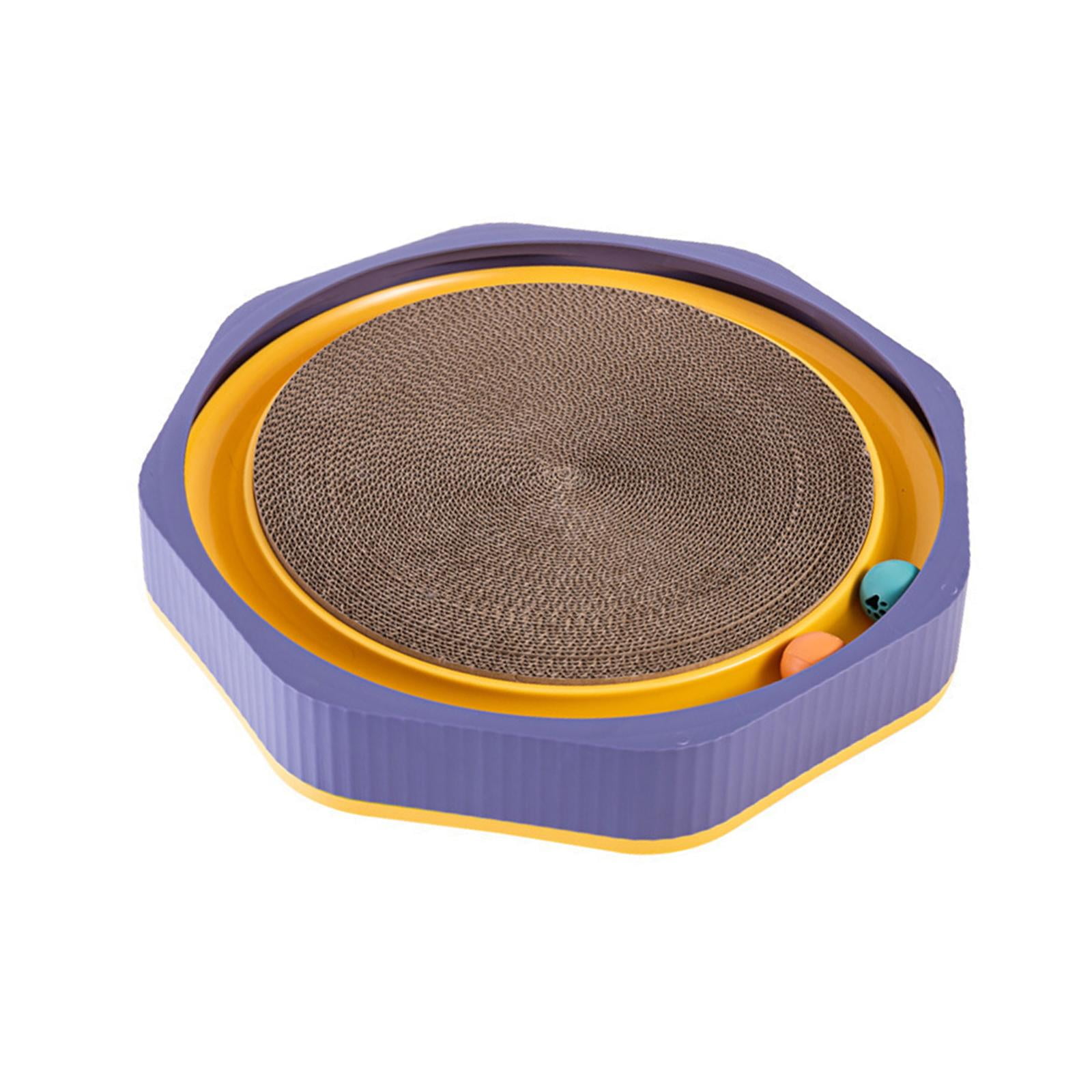 Rascador Para Gatos Redondo Gatito Muebles Protección Garra Rascador Púrpura