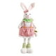 thumbnail image 3 of Estatua De Conejo De Pascua De Peluche, Adorno De Estatuilla De Conejito Para Mesa, Oficina, Fiesta, Color Rosa, 3 of 3