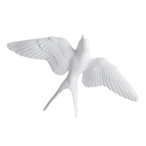 Magideal - Pájaro De Resina Montado En La Pared Decoración Golondrina Creativa Gorrión 3D Colgante Pared Arte Pared Escultura Para Jardín Exterior Patio Balcón D A La Izquierda