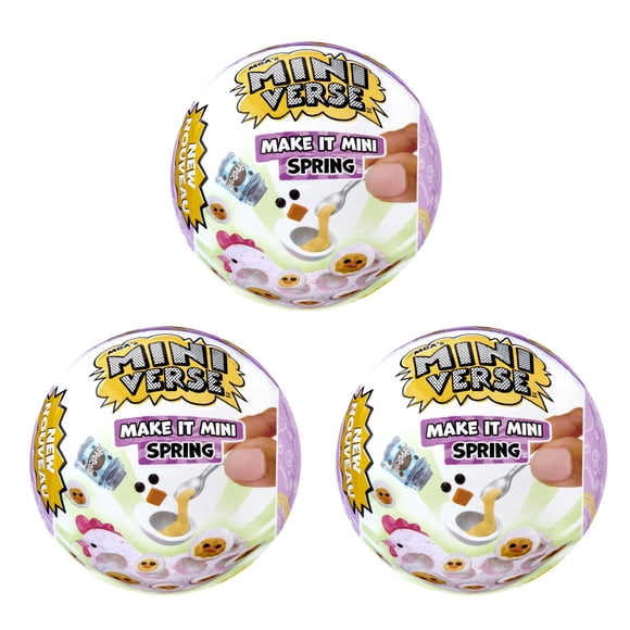 Miniverse Make It Mini Make It Mini Spring de Toy MGA, paquete de 3 unidades, 8 o más