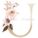 thumbnail image 1 of Personalised Name Initial Backpack with Pink Gold Letter Design Girls Kid Nursery Child Pre School Rucksack School Bag Backpack, 1 of 3