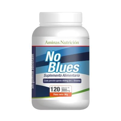 Aminas Nutrición - No Blues - Calmante Natural Del Sistema Nervioso - 120 Cáp De 300Mg