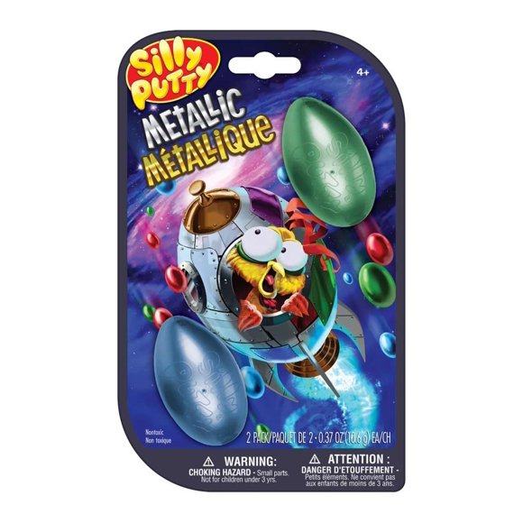 Crayola Silly Putty Huevos Metálicos 2 Pack