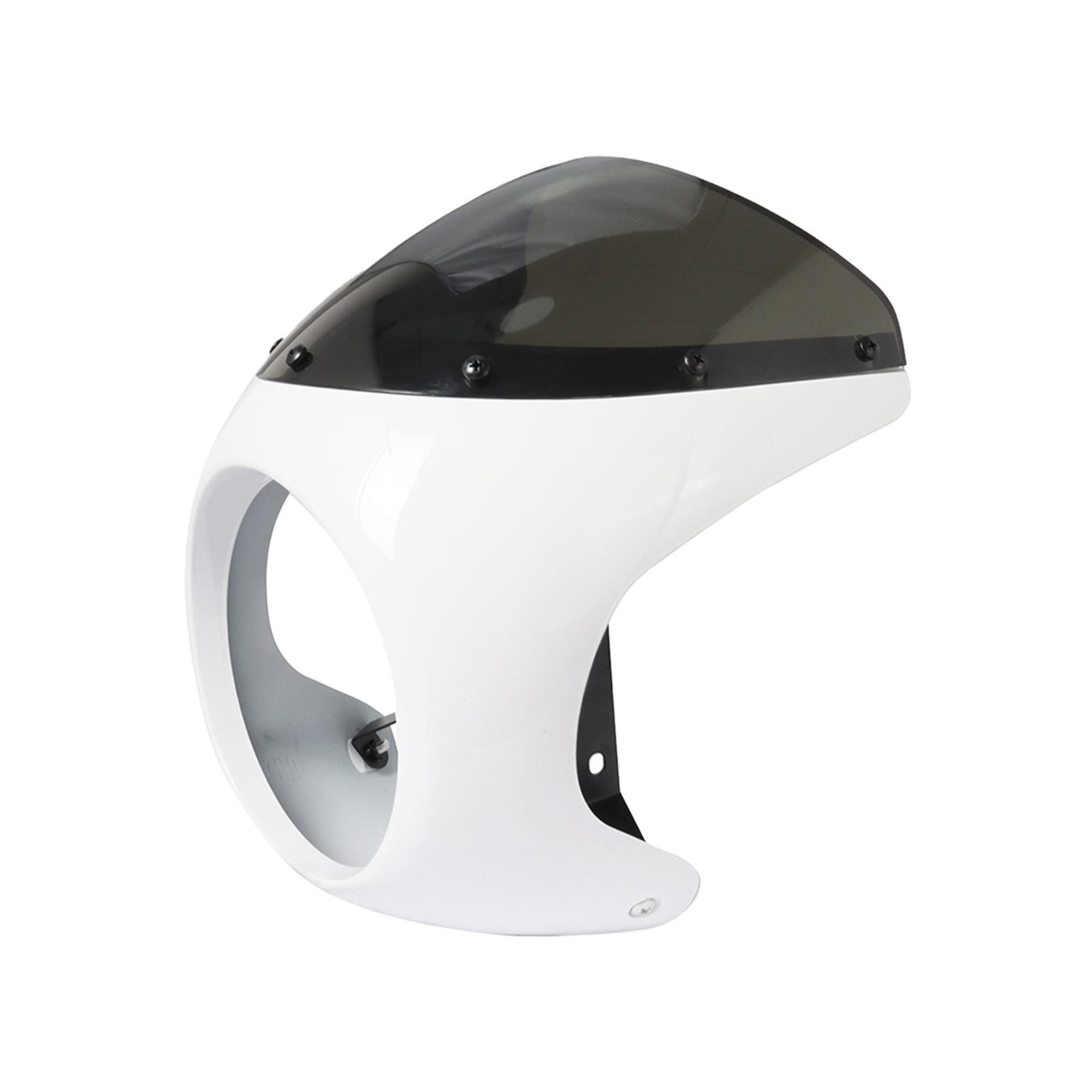 Magideal - Pantalla De Carenado De Faro, Cubierta De Parabrisas De Motocicleta, Accesorios, Accesorio, Cubierta De Carenado De Pantalla De Viento, Deflector De V , En Blanco Y Negro