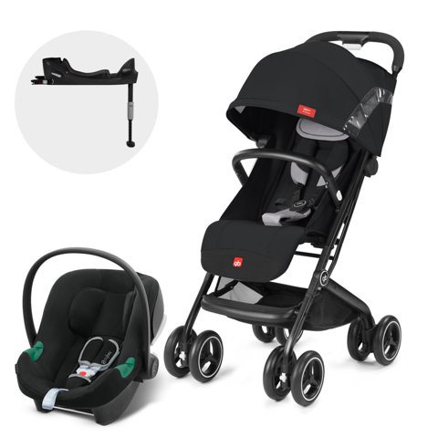 Gb - Coche Travel System Qbit Plus At Negro + Aton B2 + Base