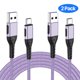thumbnail image 2 of Cable USB‑C Durcord Pack de 2, 2 m, carga rápida, morado, 2 of 7