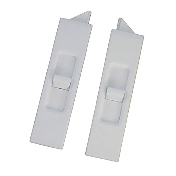 Juego de pestillos basculantes WRS blanco de 2,6" con nariz de 1/4" y encaje de 3/16"