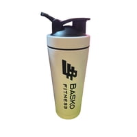 Basko Fitness - Shaker Acero Inoxidable Blanco