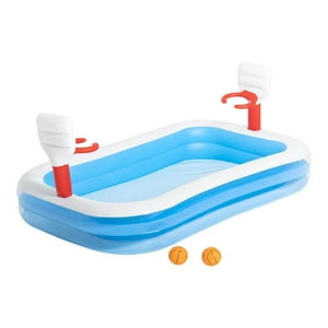 Piscina Inflable Bestway Basketball Con Pelota 251X168X102Cm Azul Tamano Unico