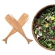 thumbnail image 4 of Utensilios para ensalada Ironwood Gourmet de madera de acacia con forma de ballena, 32 cm, 4 of 6