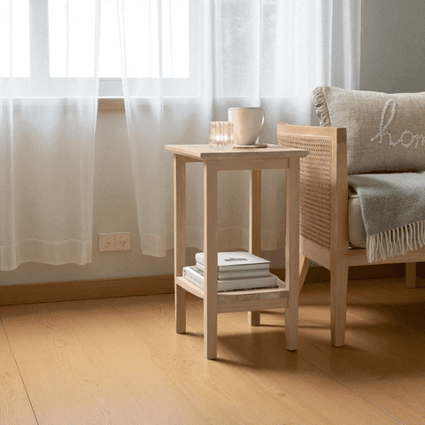 Arca Muebles - Mesa De Centro De Madera Modelo Clásica 40X40X55 Color Madera Natural