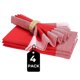thumbnail image 1 of Servilletas de Tela HOMIDATE Rojo - Pack de 4 con Acabado de Lino, 1 of 9