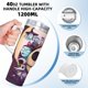 thumbnail image 5 of Pesadilla Antes de Navidad Vaso aislado de acero inoxidable con asa, diseño temático, regalo para familia, amigos y fans; incluye pajita y encaja en el portavasos estándar, 40 oz, 5 of 6