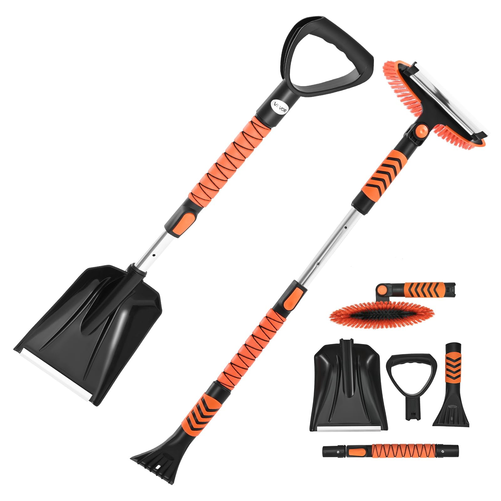 Pala Y Cepillo Para Nieve Vevor Extensibles De 42 Pulgadas