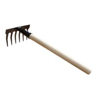 Magideal - Rastrillo De Jardín Para Deshierbe, Jardinería, Mango Cómodo, Herramienta De Jardín, Resistente Para Césped, Familia, Propietarios De Viviendas, Patio 6 Dientes