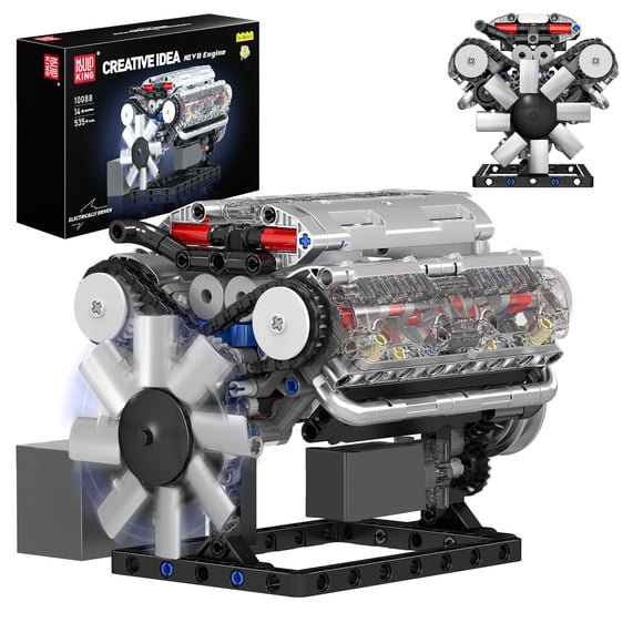 Bloques de construcción Toy Mould King Visible V-8 Engine V8 Motor