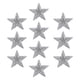 thumbnail image 5 of 10x Parches De Estrella De Diamantes De Imitación, Reparación De Apliques, Accesorios De Costura Plateados, 5 of 5
