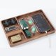 thumbnail image 1 of Bandeja organizadora SEEDWAVE 29 × 20 × 2 cm con ranura para cables, madera de nogal, 1 of 8
