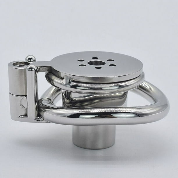 FRRK Sissy Flat Pancake Chastity Cage Urethral Metal Penis Rings Stainless Steel BDSM Sex Toys Intimate Products for Adults 18