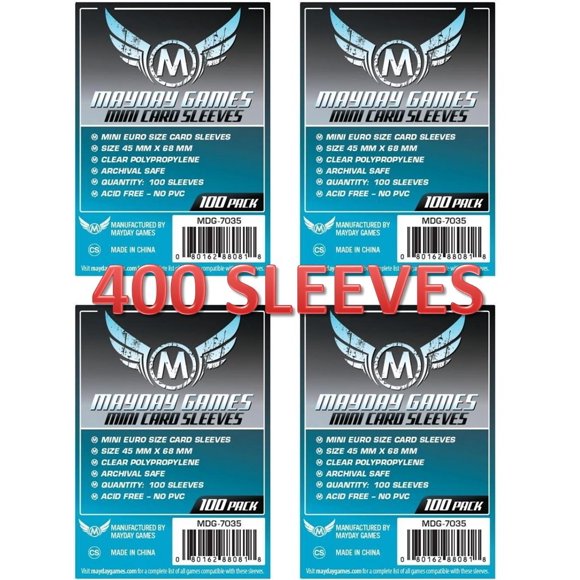 Funda para cartas Mayday Games Mini Euro 45 x 68 mm (400 fundas)