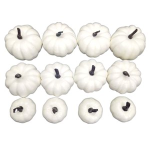 Magideal - 12 Piezas De Calabazas Falsas, Modelo De Calabazas De Espuma Falsas, Pequeños Accesorios Rústicos De Espuma Para Halloween, Adorno De Otoño De Acción