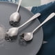 thumbnail image 4 of Juego de 6 cucharas de acero inoxidable 304 para mezclar café y té, elegante diseño de calavera, cuchara de café, cuchara de hueso para postre, vajilla para Navidad y Halloween., 4 of 8