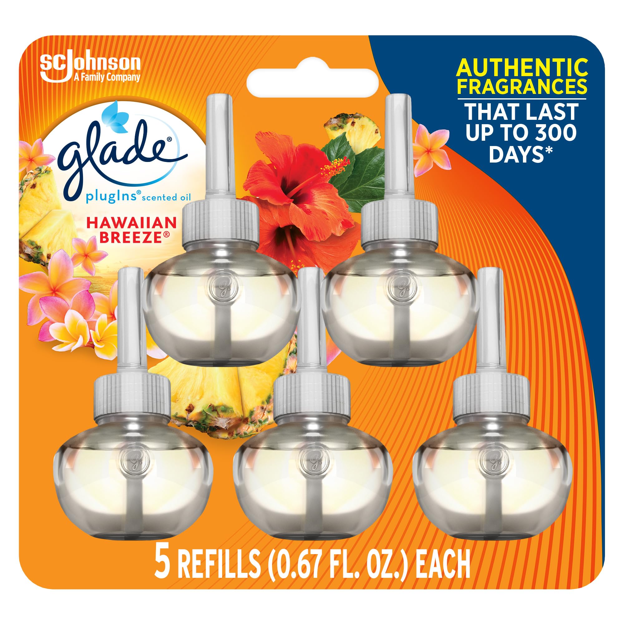 Recambios Para Ambientador Glade Plugins Hawaiian Breeze, 99 Ml, Paquete De 5
