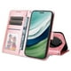 thumbnail image 2 of Funda tipo cartera FOXDOCK para Huawei Mate 60 Pro , diseño girasol en relieve, cuero PU, cierre magnético, soporte y tarjetero, 2 of 5