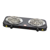 Bothyi - Quemador De Bobina Eléctrico Portátil Con Luces Indicadoras, Práctico Quemador, Estufa Doble, 2000W, Negro