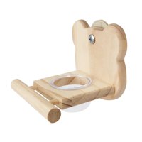 Ioensy - Comedero Para Loros, Jaula, Cuenco, Percha Para Pájaros Con Comedero Para Agapornis, Cacatúas Y Pájaros Con Forma De Oso