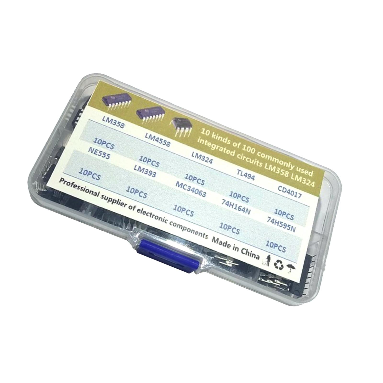 Ioensy - 100 Uds 10 Valores Ic Kit Surtido Fácil De Almacenar Accesorios Prácticos