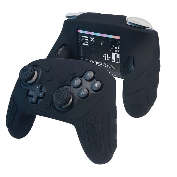 Funda Protectora de Silicona para Controlador Switch 2 Pro con Capsulas de Joystick y Stickers, Funda a Prueba de Golpes con Diseño de Caricatura Amigable