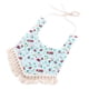 thumbnail image 2 of Bebé niños bebé alimentación saliva toalla dribble triángulo bandana bibs flor azul, 2 of 3