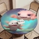 thumbnail image 5 of Ajolote theme Fitted Round Tablecloths Elastic Edged Table Covers Waterproof Table Cloth For Kitchen Holiday Party Tables Decor 120cm, 5 of 6