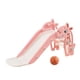 thumbnail image 1 of Kids Slide Playground Toys Antideslizante Con Aro De Baloncesto Para Exterior Rosa, 1 of 1
