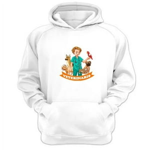 Genérico - Polerón Canguro Veterinario Blanco Talla Xl Unisex