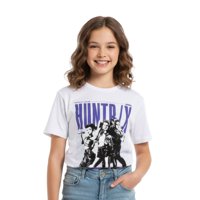 Polera Manga Corta Niña World Tour Blanco Kpop Demon Hunters