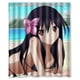 thumbnail image 1 of Cortina de ducha de anime con diseño de chica de playa sexy, juego de cortina de baño con ganchos, tamaño 60 x 72 pulgadas, 1 of 3