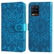 thumbnail image 1 of Funda tipo cartera FOXDOCK para Realme 8 4G , diseño girasol en relieve, cuero PU, cierre magnético, soporte y tarjetero, 1 of 5