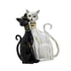 thumbnail image 1 of Figuras De Gatos En Pareja, Esculturas Modernas De Gatos Para Estantería, Armario O Sala De Estar, En Blanco Y Negro, 1 of 5