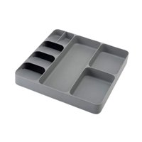 Magideal - Organizador De Utensilios Compacto, Soporte Para Utensilios, Portátil, Fácil De Guardar, Bandeja De Almacenamiento Para Cubiertos, Para Uso Doméstico, Gris