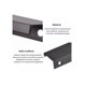 thumbnail image 5 of 10 Pcs Cajón Oculto Tiradores Mailla Negro 25cm Con Tornillo, 5 of 6