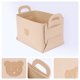 thumbnail image 2 of REGALWOVEN Cubo de Almacenamiento, Juego de 3 Cestas de Almacenamiento con Asas para Estantes y Armarios, Cesta de Almacenamiento Plegable para Organizar Ropa y Libros Beige 14.2*9.8*9.1in, 2 of 6