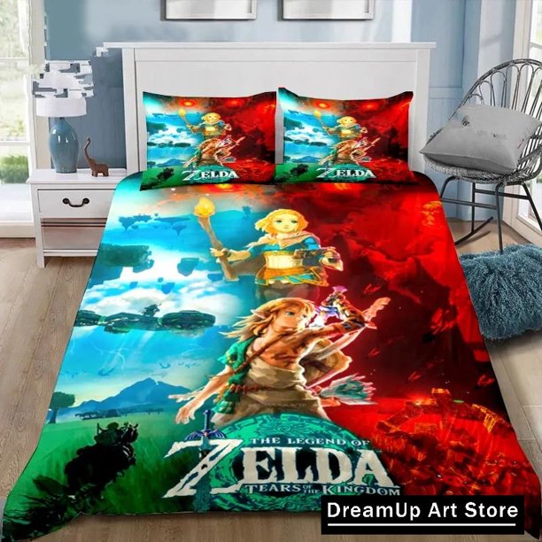 Anime Fashion Z-Zeldas Series GameBedding Set Boys Girls Duvet Cover Pillowcase Bed Adult