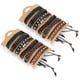thumbnail image 5 of Juego de 2 pulseras de cuero tejidas a mano, accesorios artesanales vintage, decoraciones, 5 of 11